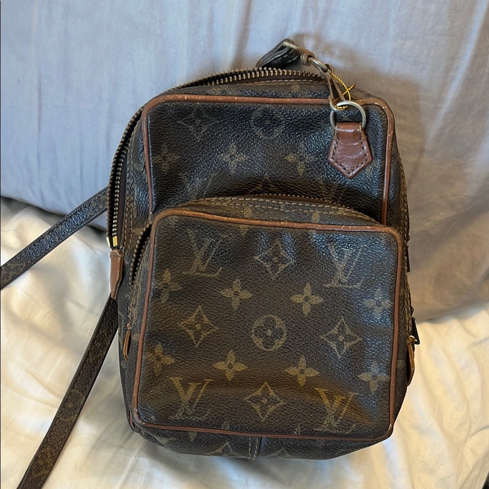 Louis Vuitton Brown Backpack with Gold Accents